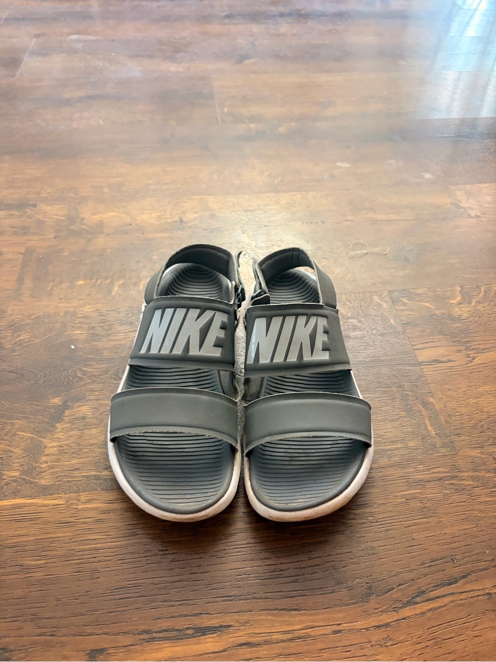 Nike Grey Logo Strap Sandals